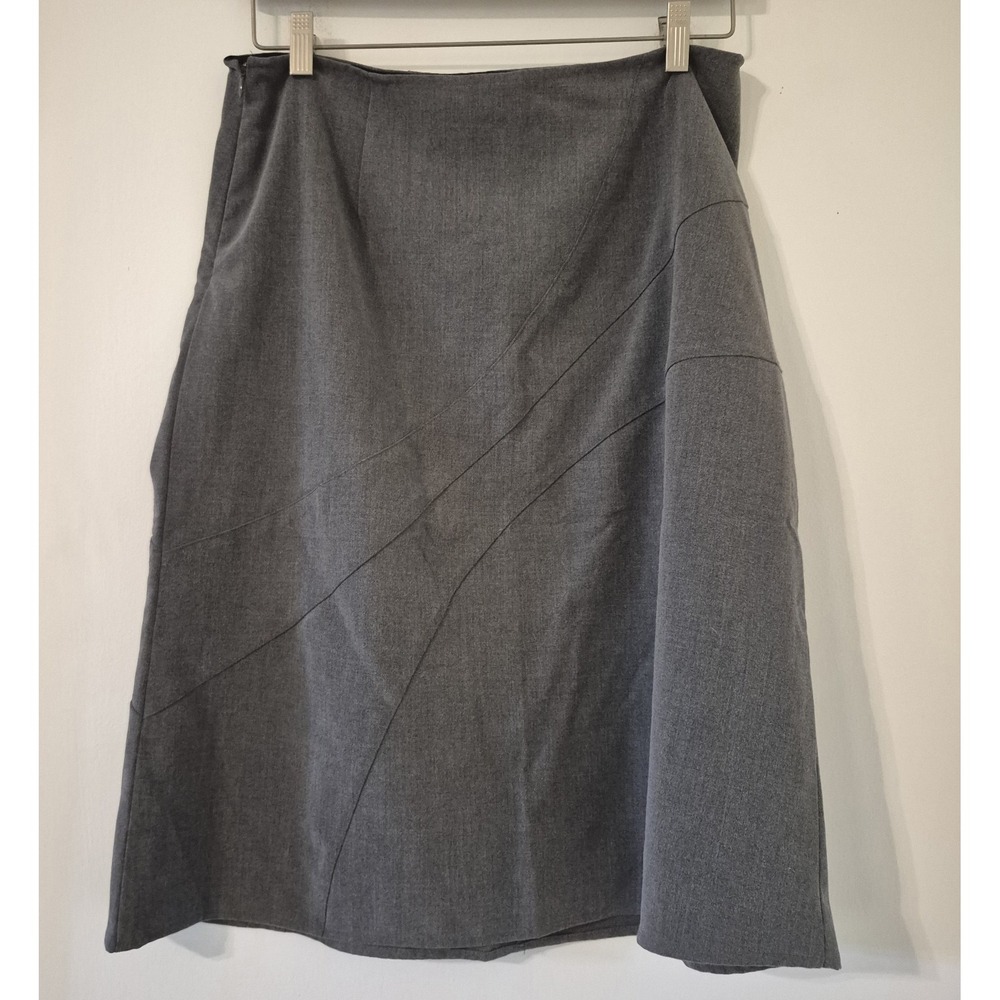 Vintage Y2K Mossimo Women's Size 10 Diagonal Seam A-Line Skirt Stretch Workwear